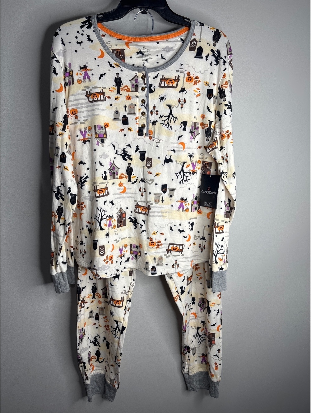 Cuddl Duds Women's XL Halloween Print Pajama Set